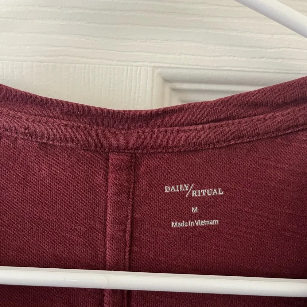 Daily Ritual Burgundy Mini Dress - Picture 4 of 4